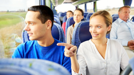 passengers in the bus transportation